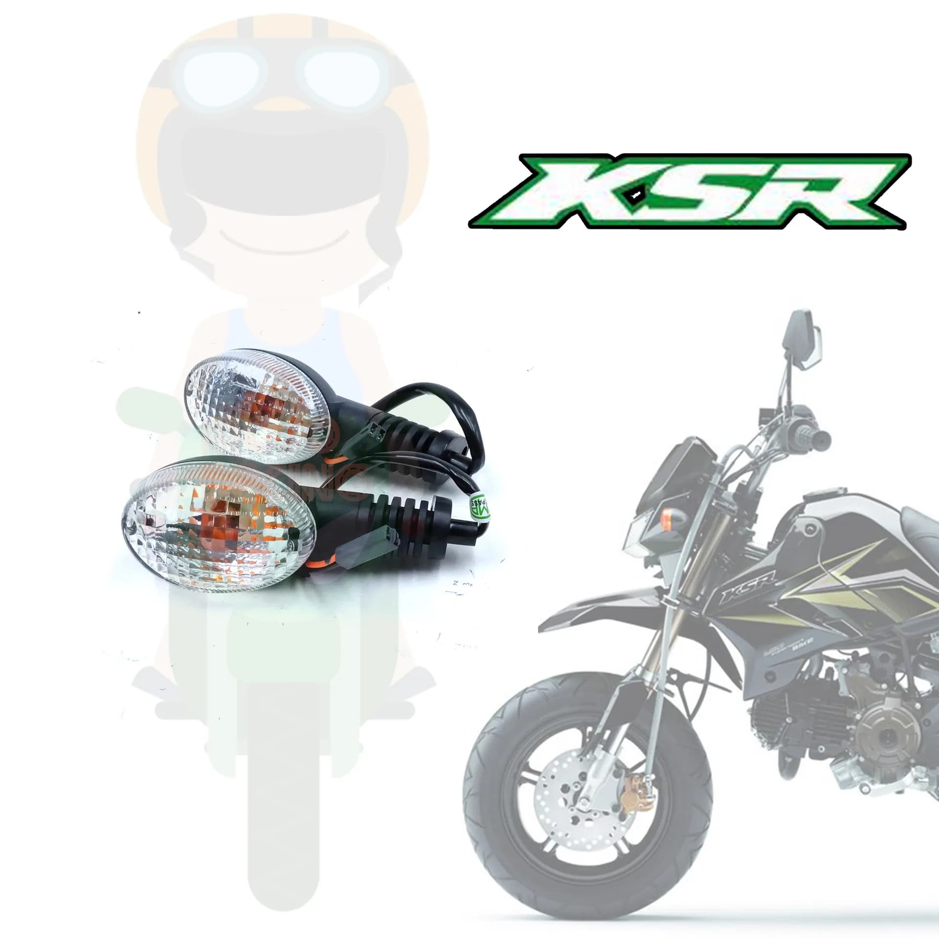ไฟเลี้ยวหน้า-หลัง KSR 110 NEW สีใส (1 คู่) จัดส่งฟรี Kerry เก็บเงินปลายทางได้
